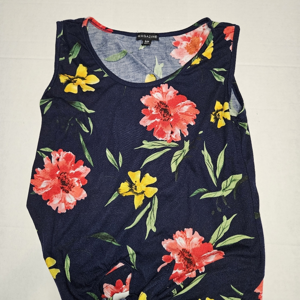 Magazine Flower Tank Top